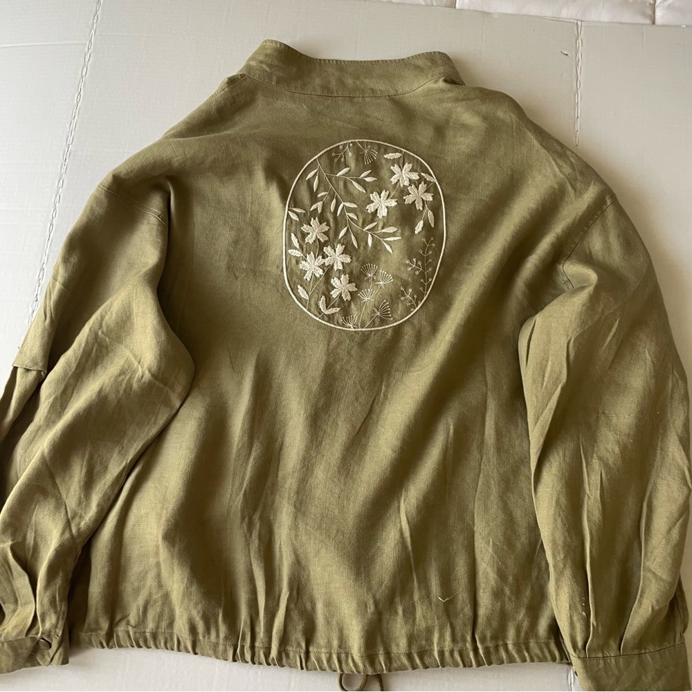 Rylee + Cru Sage Embroidered Floral Utility Jacket - Picture 9 of 9